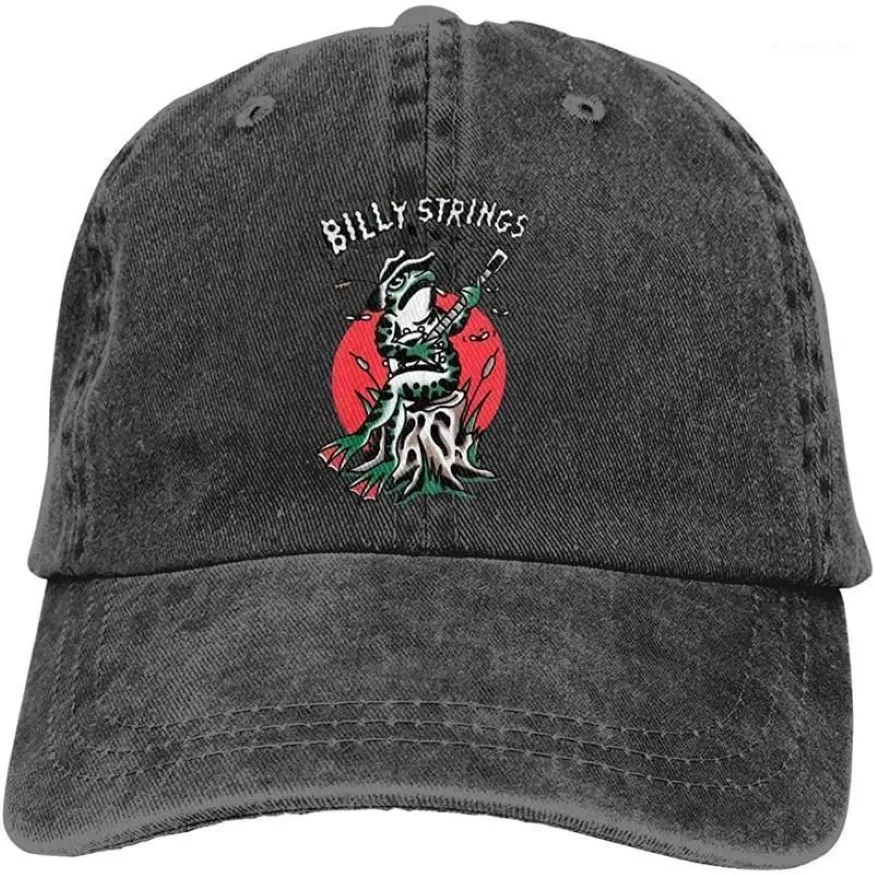 Boll Caps Billy Strings tvättade denim Baseball Cap Casquette Stylish Dad Hat Justerbar unisex1263U