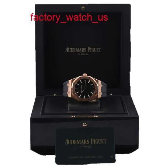 Мужские часы AP, титановые часы, серия Royal Oak 15500, автоматические механизмы, мужские, из розового золота 18 карат, калибр 41 мм, полный комплект