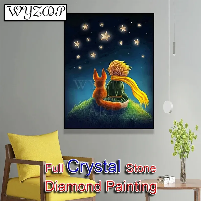 Punto 5D Fai da te 100% cristallo Pittura diamante Ragazzo e cane Piazza piena di diamanti Ricamo Punto croce Diamante Art Crystal Home Decor231212