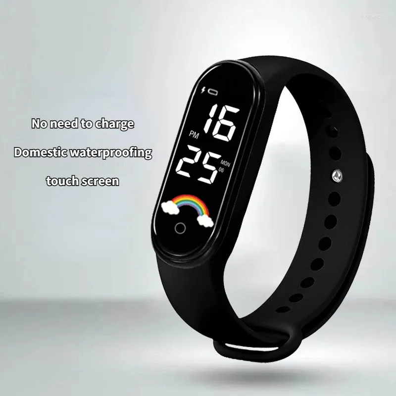 Zegarwatki mężczyźni oglądają wiatry elektroniczne sporty dla kobiet wodoodpornych nastolatków dla dziewcząt relojes para hombre