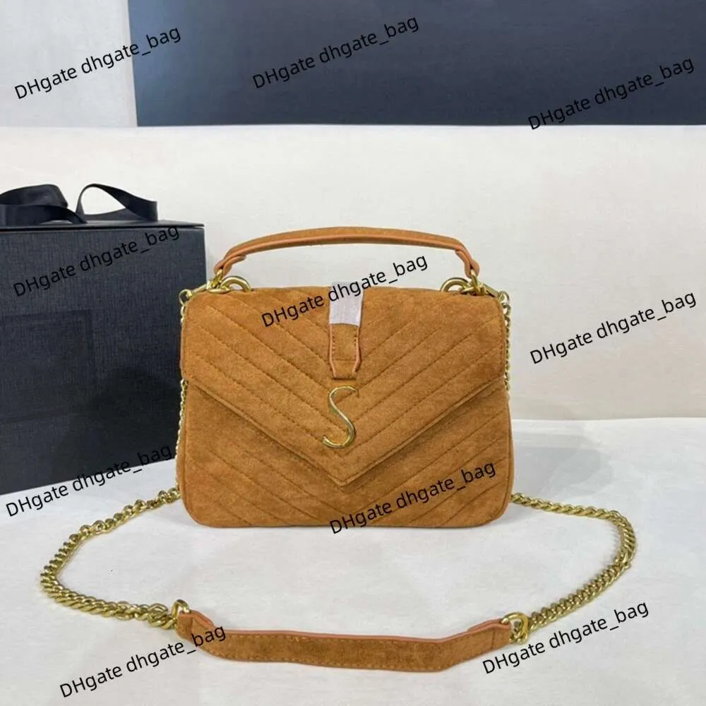 Borsa di lusso da donna Borsa firmata Moda Nuova catena con texture in pelle scamosciata smerigliata Borsa a tracolla singola alla moda e versatile Borsa a tracolla Busta Borsa a tracolla