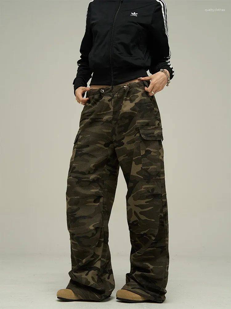 Men's Pants Trend Street American Retro Side Pocket Design Nisze Kolor Spodnie Kolorowe Spodnie Casual Commintwear Hip Hop