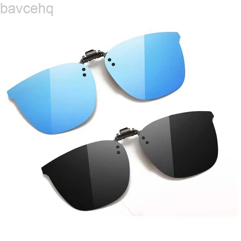 Neue Ankunft Polarisierte Flip-up Sonnenbrille Clips für Myopie brille Frauen Randlose Photochrome Glas Clip-on Sonnenbrille Clip C2250 ldd240313