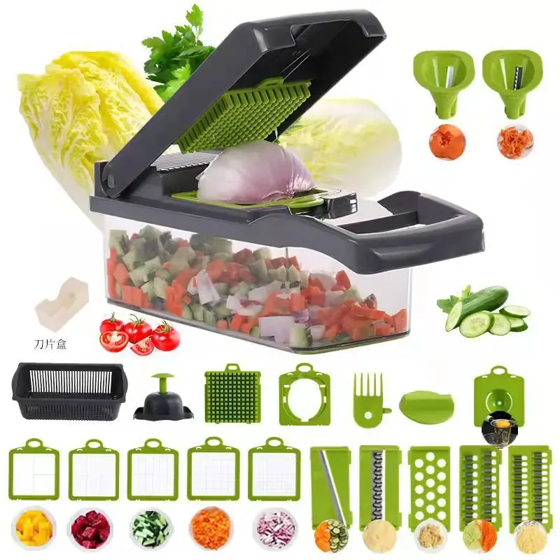 Outils 22in1 hachoir à légumes multifonctionnel hachoir à salade domestique accessoires de cuisine ustensiles de cuisine stockage choses utiles pour la maison