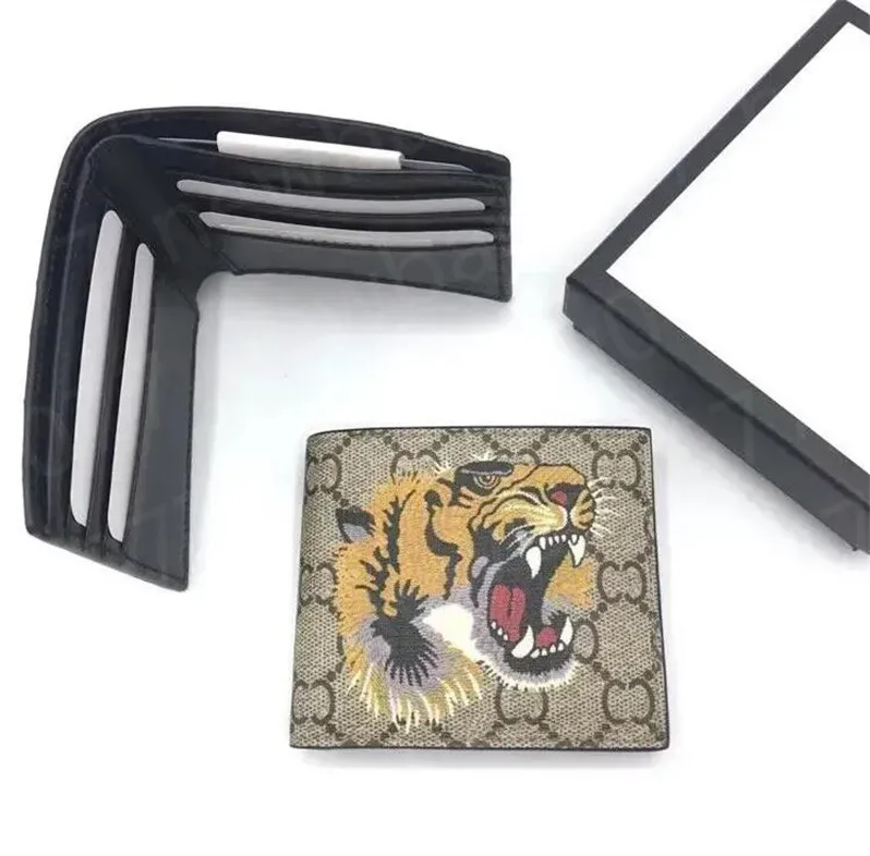 محافظ 7A جودة المصمم الفاخر محفظة حاملي البطاقات G Wallets Leather Portefeuille Animal Small Coin Holder