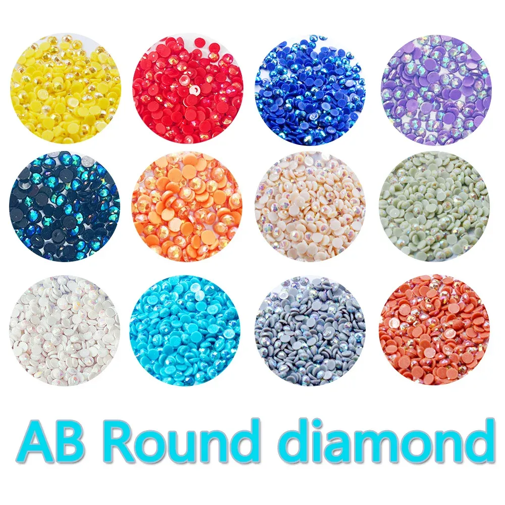 Kalligrafi Huacan ab Round borr Diamond Målning Rhinestone Sale Mosaic Colorful Stones Harts Brodery Gift Making