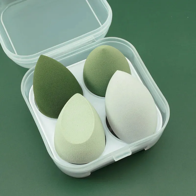 4pcs مكياج الإسفنج الخلاط Foundation Powder and Dry Beauty Sponge Cosmetic Puff Bevel Cut up tool maquillage femme mak 240229