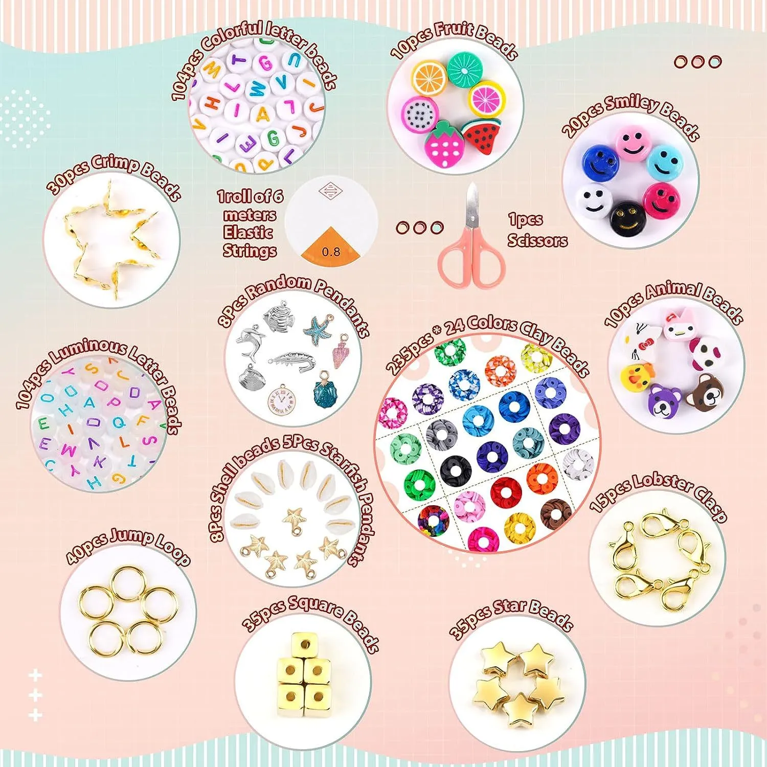 50/100/200PCS 10 Millimetri Perline Di Colore Misto Perline Di Argilla Polimerica Argilla - Foto 4