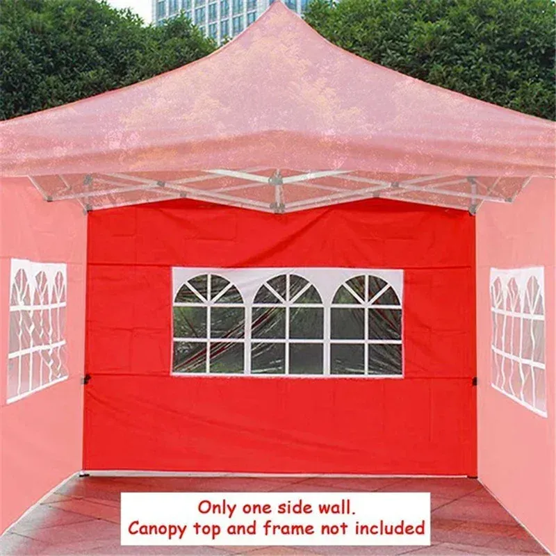 Gazebos Portable Outdoor Tent Wrap Oxford Tyg regntät vattentät Gazebo sidovägg Garden Shade Shadter utan takstopp och ram