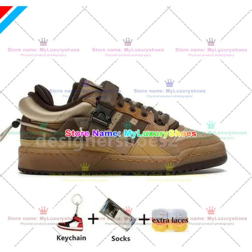 Designer Casual Chaussures Forum Low Sneakers Bad Bunny Hommes Femmes 84S Entraîneur Retour à l'école Yoyogi Park Daim Cuir Easter Egg Low Brown Designer Baskets Entraîneur 30155