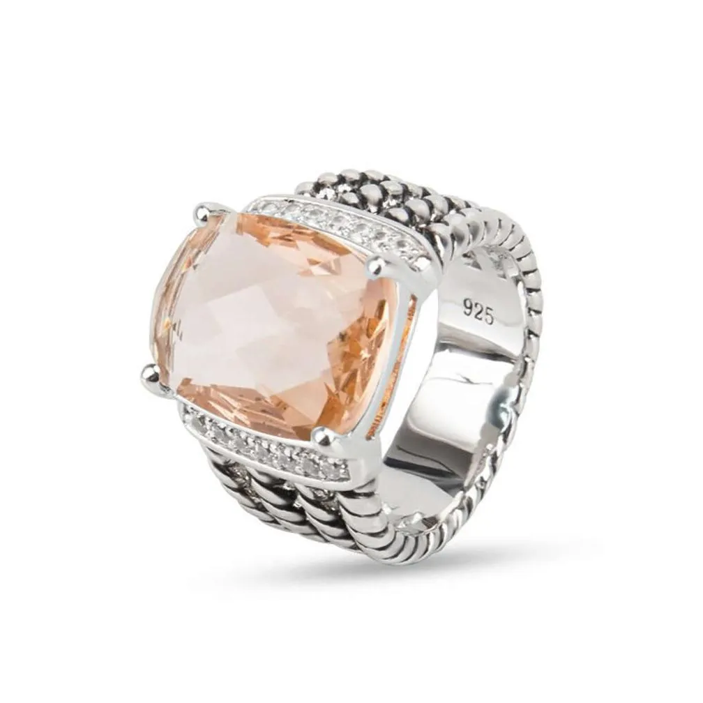Band Rings David Yurma Jewelry Designer Rings For Women Davids Ring Fashion 16 12Mm Knit Cross X Drop Delivery Jewelry Ring Ota2V