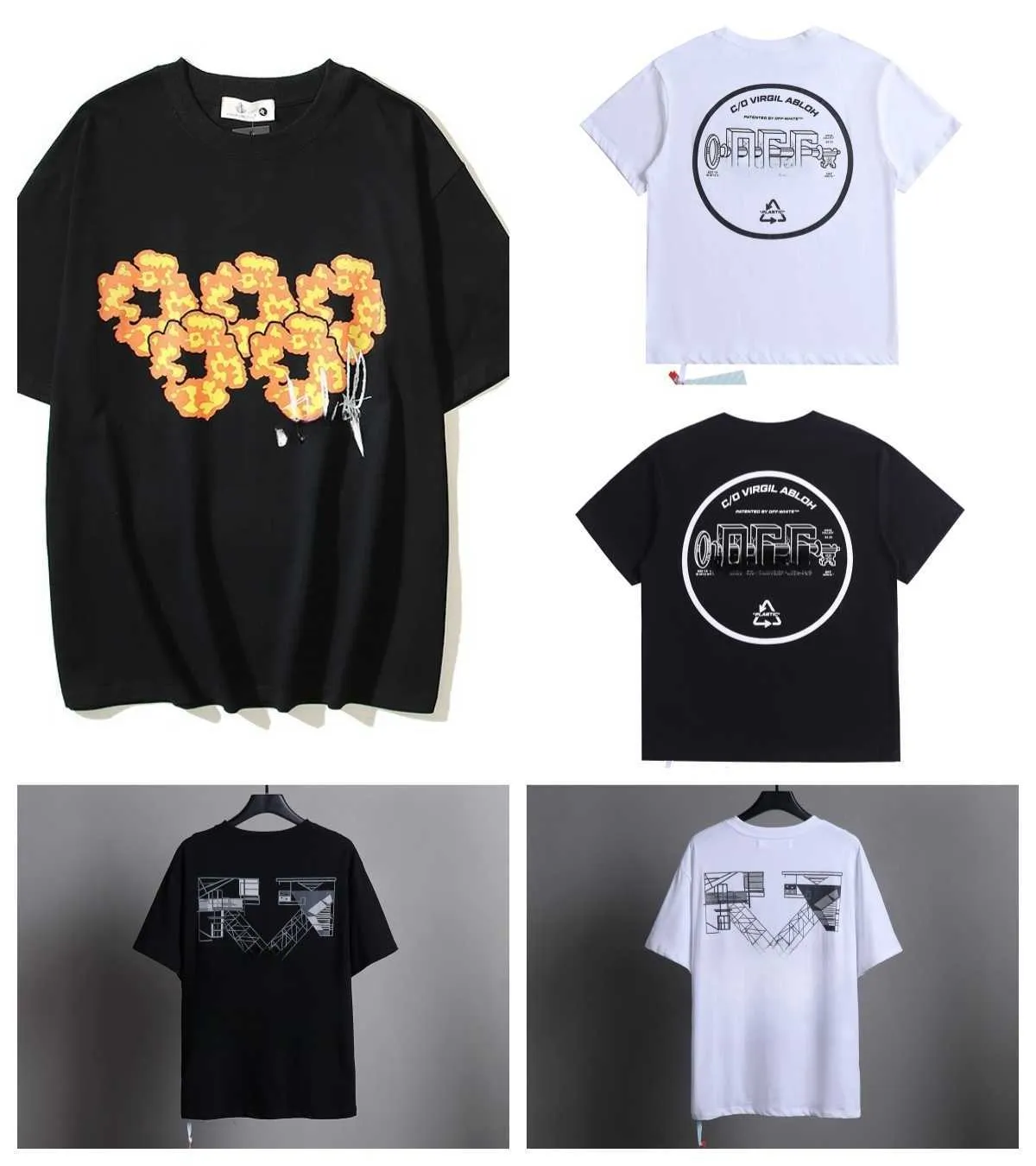 Designer Fashion T-shirt Luxurys Offs Clothing Mens and Women Loose Tees Tops Man Casual Street Graffiti Sweatshirts Tshirts blancs surdimensionnés Sh Cuw7