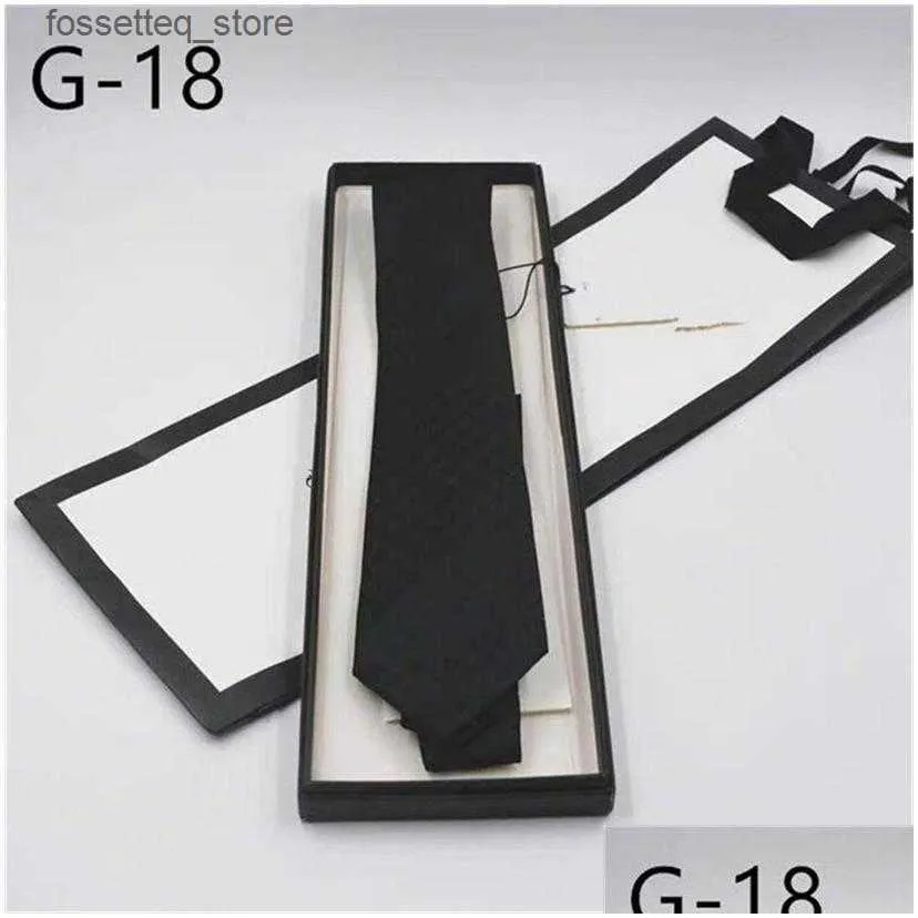 Krawaty szyiowe krawaty 2022 marki mężczyzn designerka krawat jedwabne krawat Business Luksus 662 Drop dostawa moda akcesoria DH0ZC L240313