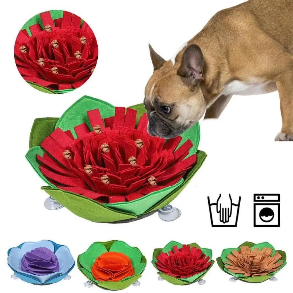 Dog Toys & Chews Pet Sniffing Mat Puzzle Snack Feeding Boring Interactive Game Training Blanket Snuffle265r