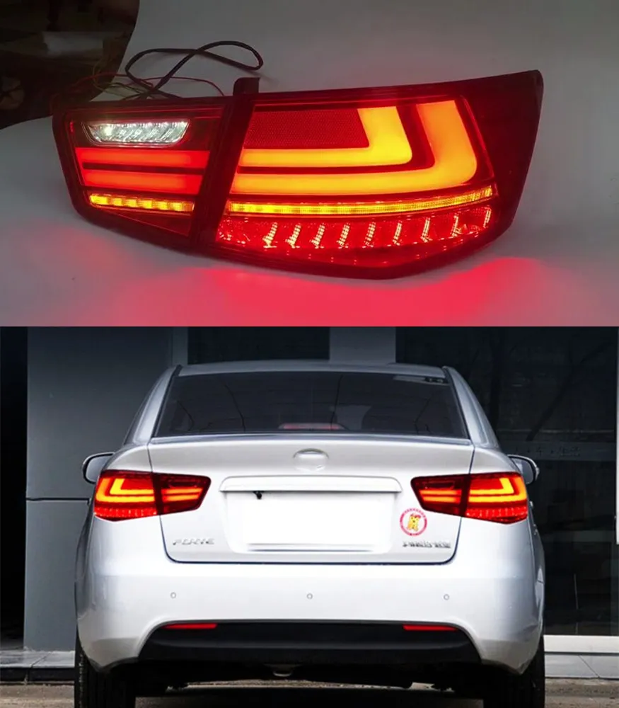 BAKLAMP FÖR KIA Forte LED Turn Signal Taillight 2009-2014 Bakre löpande bromsljus biltillbehör