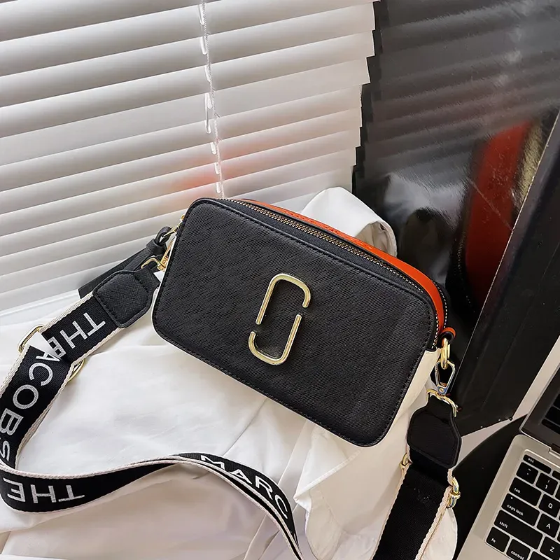 Wielobolorowa torba z kamerami designerska torebka torebka damska torba na ramię moda luksusowa skórzana skórzana torebka flash