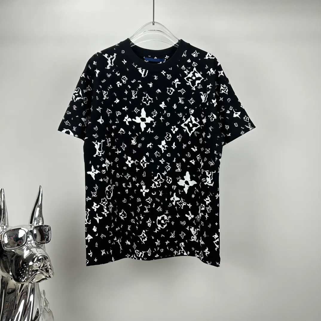 mody T-shirty Kobiety Koszulki Luxury Projektanci T-shirty Czarno-Białe Druku