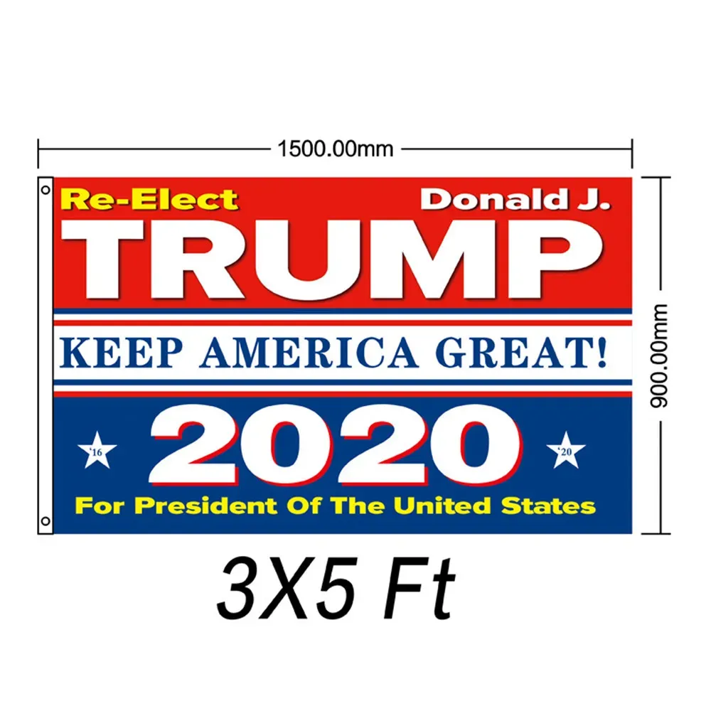 Trump Flags Banner Flag 3x5 ft Cheap Polyester Printing American Election Support Trump Train Tank Banner Flags