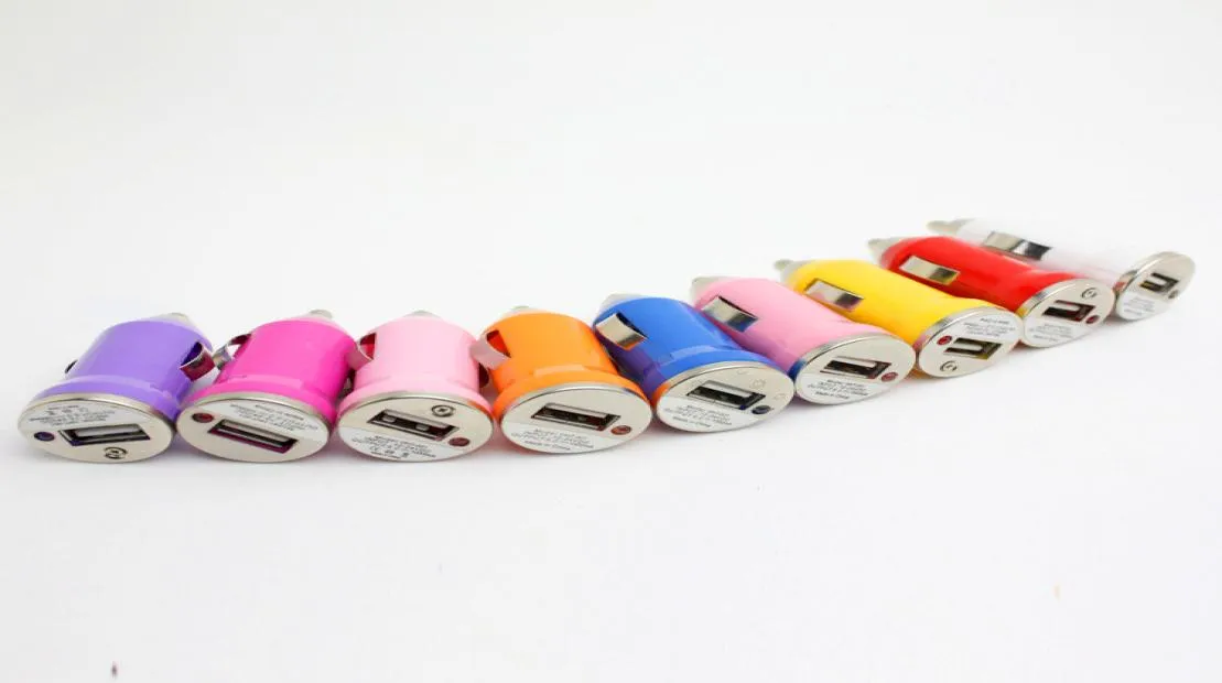 Universal Bullet Mini Car Charger Adapter USB Charger لجهاز iPod iPhone USB شحن شحنات الهاتف الذكي لـ Samsung S105604161