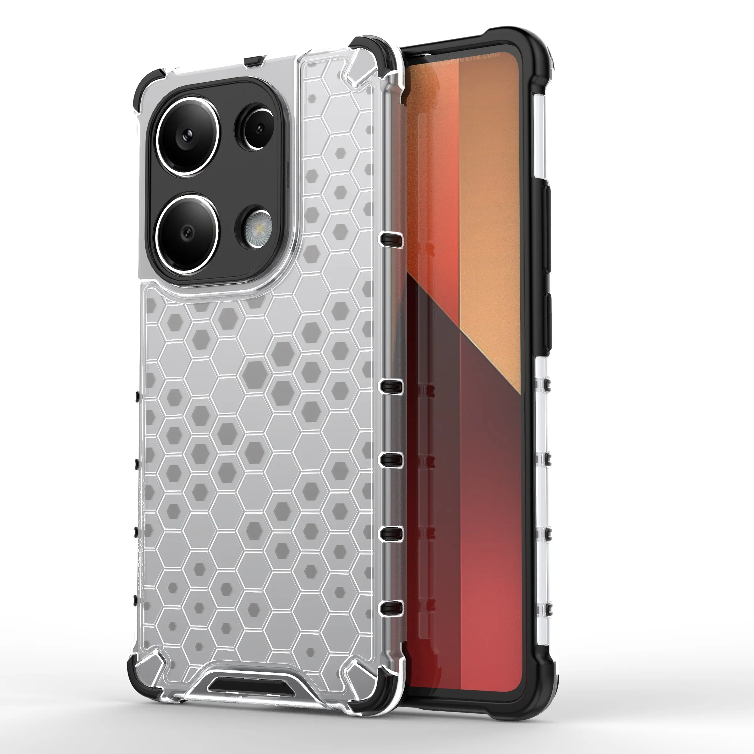 Honeycomb PC TPU Case For OPPO Realme 12 A98 F23 Reno 11 11F 10 Pro Plus 4G 5G Shockproof Fundas Capa