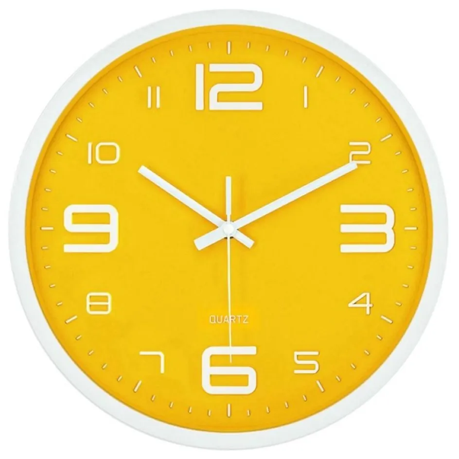 Large Digital Wall Clock Silent Nordic Creative Yellow Modern Home Simple Wall Clock249Q