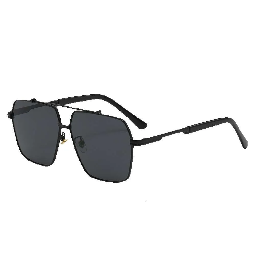 Новые модные квадратные солнцезащитные очки, модные и персонализированные металлические очки с двойным лучом, мужские солнцезащитные очки с солнцезащитным козырьком для отдыха на открытом воздухе