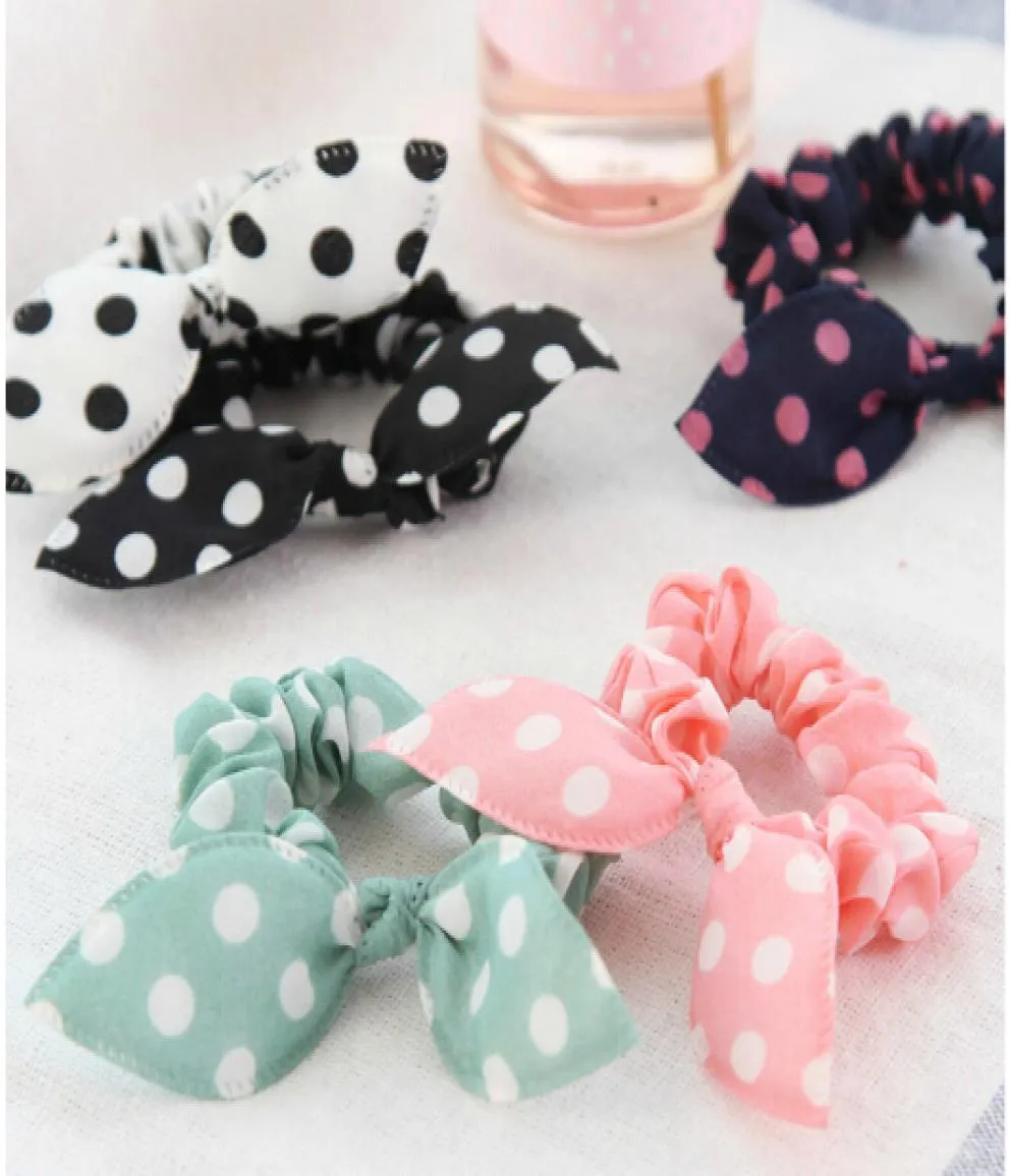 Clips de Style mixte pour bandeau à pois, léopard, corde à cheveux, oreilles de lapin, chouchou, cravate pour cheveux de bébé, accessoires 8309464