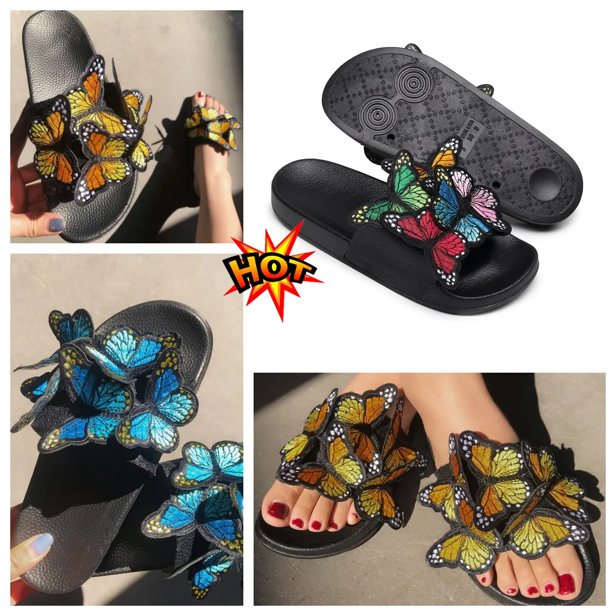 2024 Tasarımcı Sandal tıkanık slayt erkekleri kadınlar flip flop tokaları stok kaydırıcılar kürk açık havada moda yaz terlik ayakkabısı gai 36-45