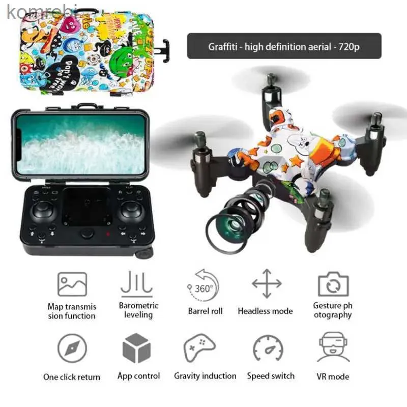 Drones Mini Drone HD Wifi FPV Luggage Shape Remote Control Drone With Camera Foldable One-click Return Quadcopter Toys 24313