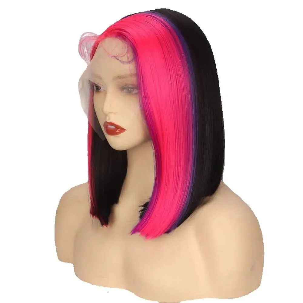 Женский цвет, короткие прямые волосы, 13, 2,5, парик спереди, частичный разрез, химическое волокно, парики для головы, GG