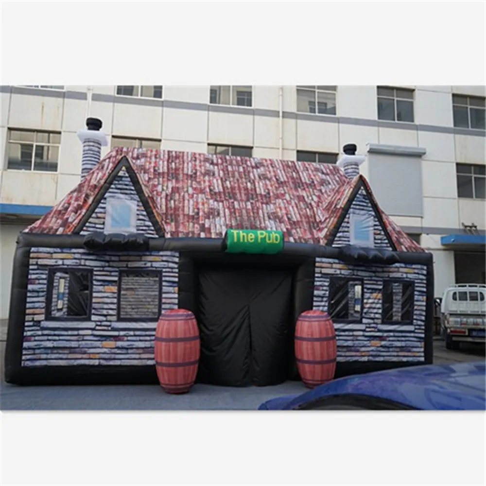 卸売大手屋外インフレータブルアイリッシュパブバー広告Movable Inflatables Pubs Tent for Party