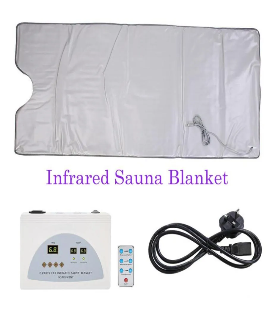 Couverture infrarouge portable pour spa, sauna à 2 zones, amincissante, façonnant le corps, 7831086