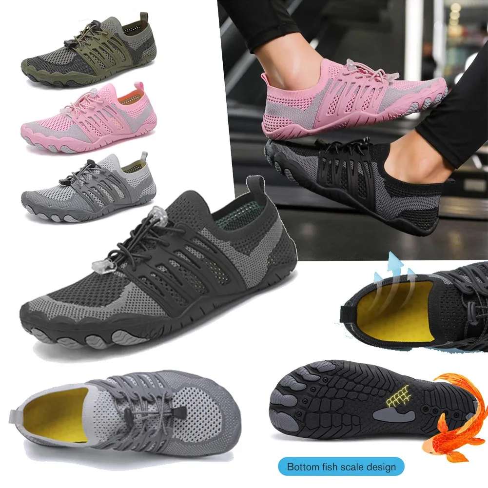 Heren Waterschoenen Dames Upstream Barefoot Aqua Sportschoenen Sneldrogend Strand Zwemsandalen Vijf Vingers Surf Waden Wandelschoenen Sneakers 240226