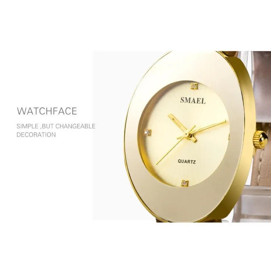 SMAEL nouvelle montre en acier inoxydable montres à Quartz femmes mode décontractée marque de luxe dames horloge numérique SL1880 femme montres étanche 310q