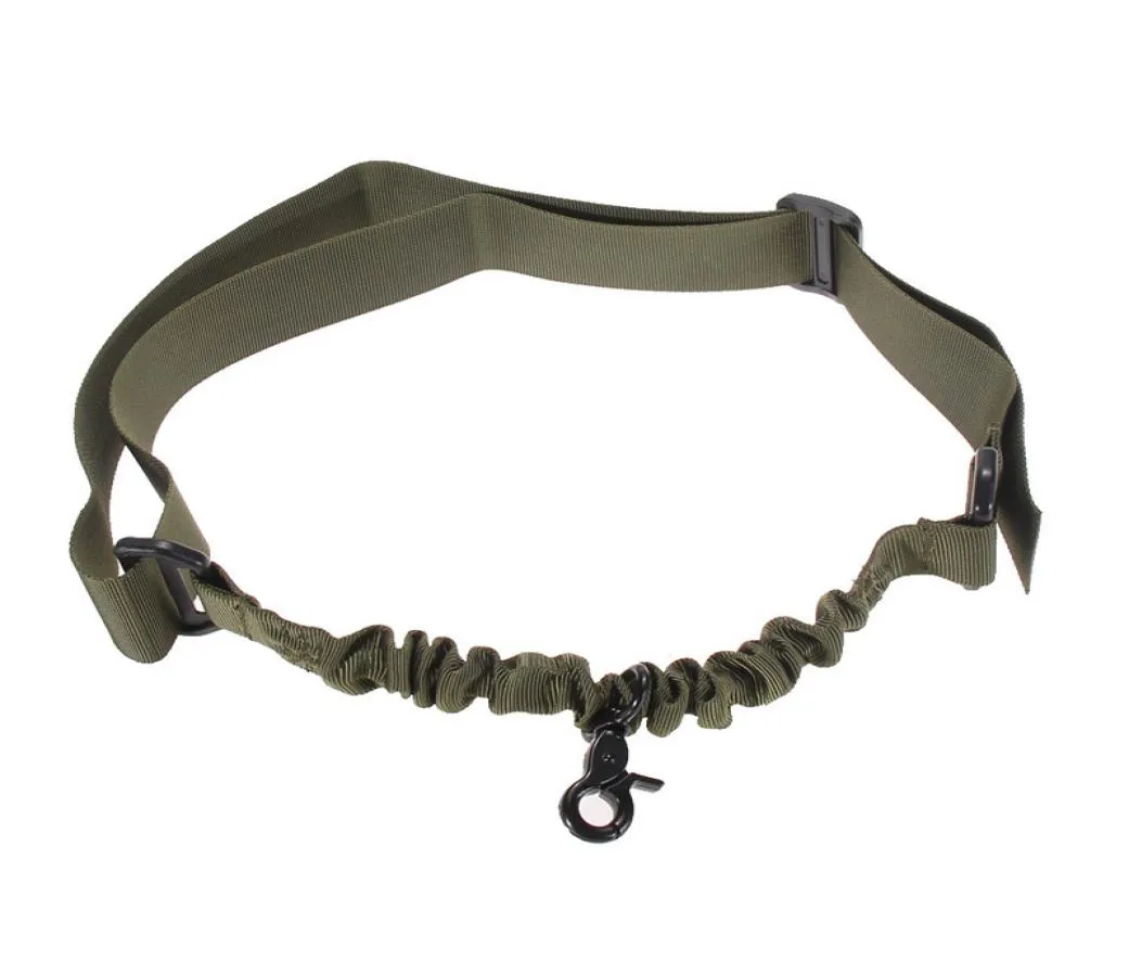 Ajustável tático único ponto bungee rifle náilon multifuncional arma airsoft sling arma cinta para caça militar do exército green6744823