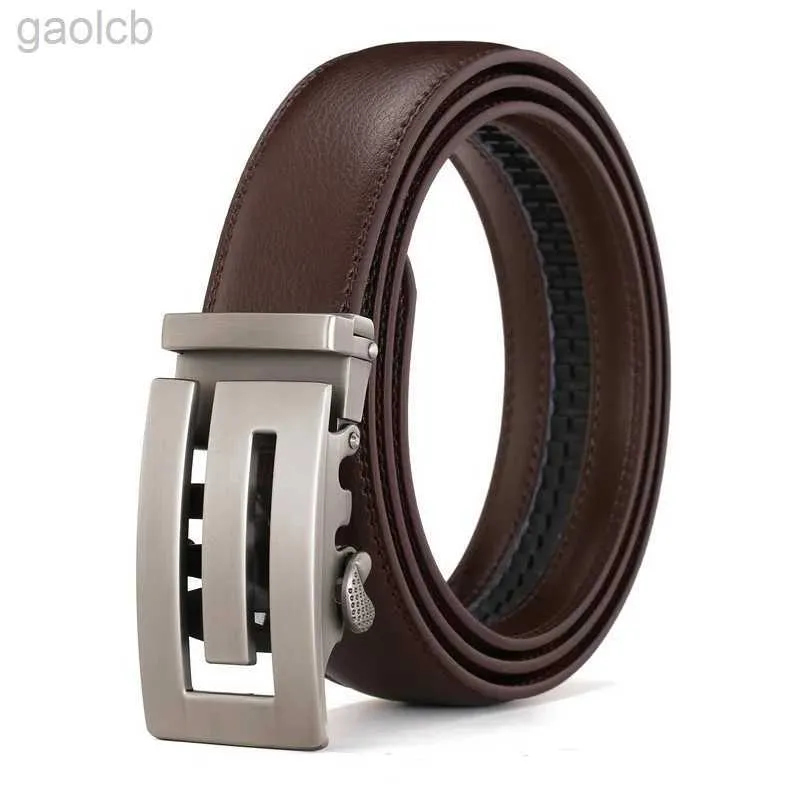 Cinturones Hebilla automática Cinturón de cuero de lujo de negocios de moda Hombres ldd240313