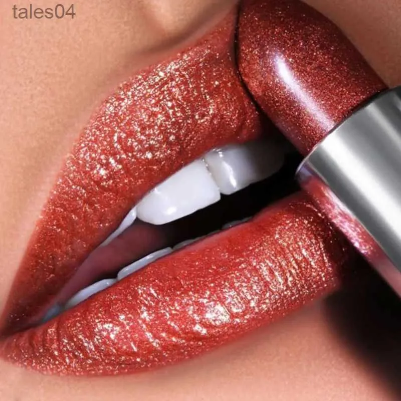 Lipstick Temperatura Zmiana Kolor Glitter Lipstick Wodoodporny długotrwały nawilżający aksamitny matowy odcień do wargi czerwony różowy seksowne usta Makeup 240313