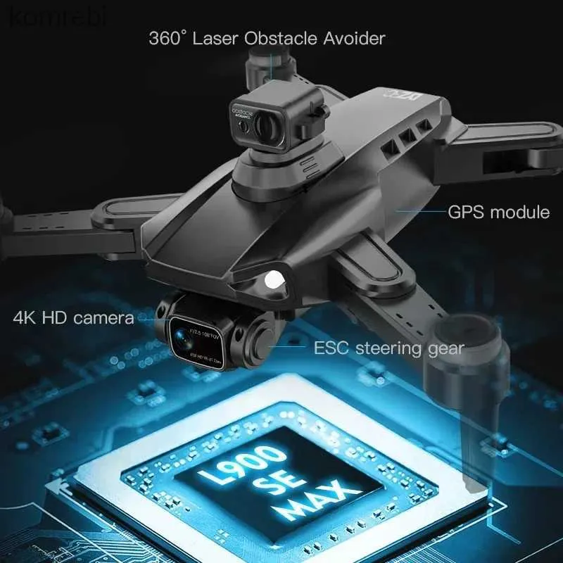 Дроны se Maxdrone GPS 4K профессиональный мини-дрон с 5G Wi-Fi FPV камера 360 градусов для предотвращения препятствий бесщеточный двигатель RC квадрокоптер L900 pro 24313