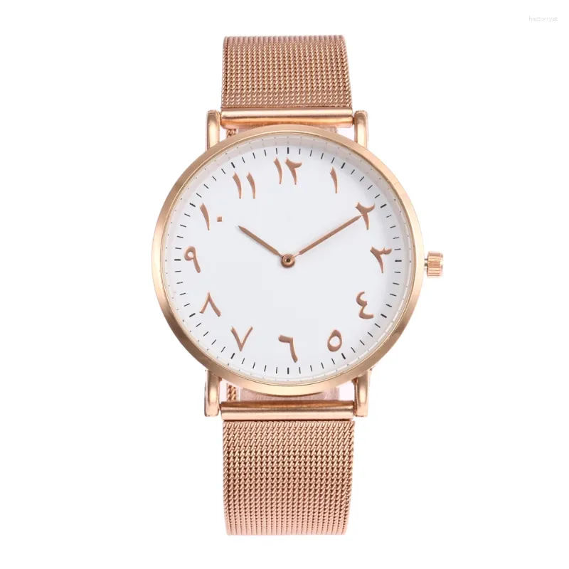 腕時計2024年のファッションローズゴールドの女性時計ドレスブレスレットアラビア数字高級レディースウォーターウォッチゼガレクダムスキー
