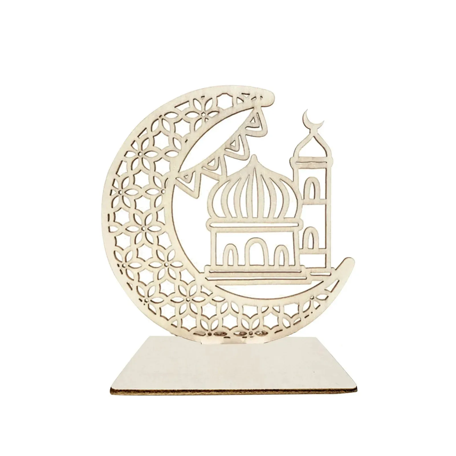 Hollow Out Ramadan Moon Acrylic Table Ornament Eid Mubarak DIY Decoration for Home Kareem Gift Supplies Supplies Supplies 240301