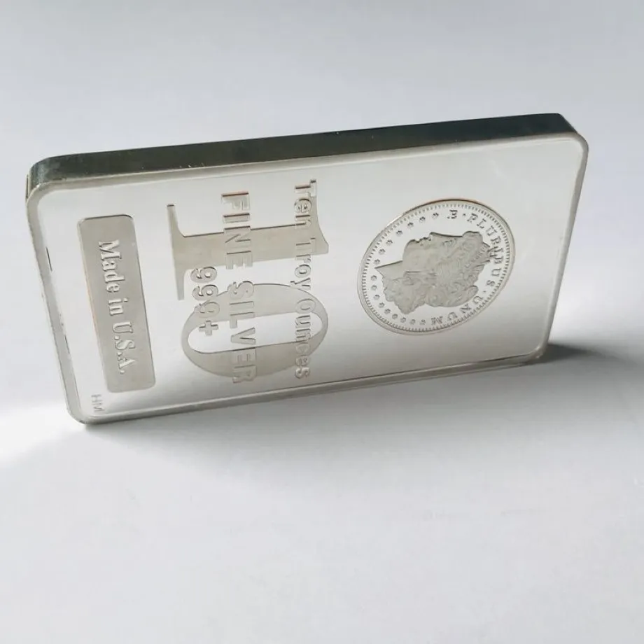 Najnowsze nie -magnetyczne monetę 10 uncji USA srebrna plastowana odznaka Dom Beauty Collectible Home Dekoracja Prezentacja Pamiątkowa próżnia 309N