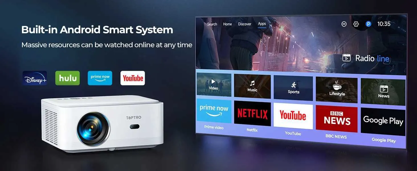 プロジェクターTOPTRO X6プロジェクター1080pフルHDポータブル