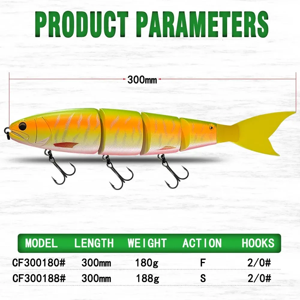 Mult Jonted Fshng Lure Eel 13 Segments Snkng Wobblers For Pke