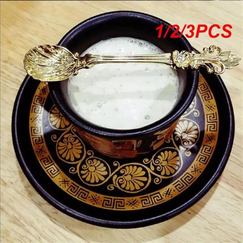 Coffee Scoops 1/2/3PCS Iris Retro Spoon Ice Cream Dessert Arabic Style Tea Mixing Kitchen Gadgets Tableware