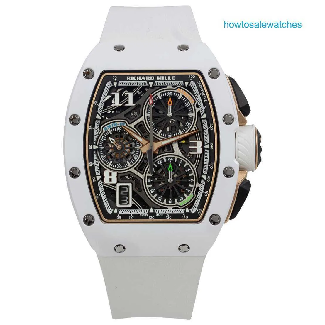 Montre automatique RM Watch Brand Watch RM72-01 Enroulement automatique Lifestyle Flyback Chronographie RM72-01