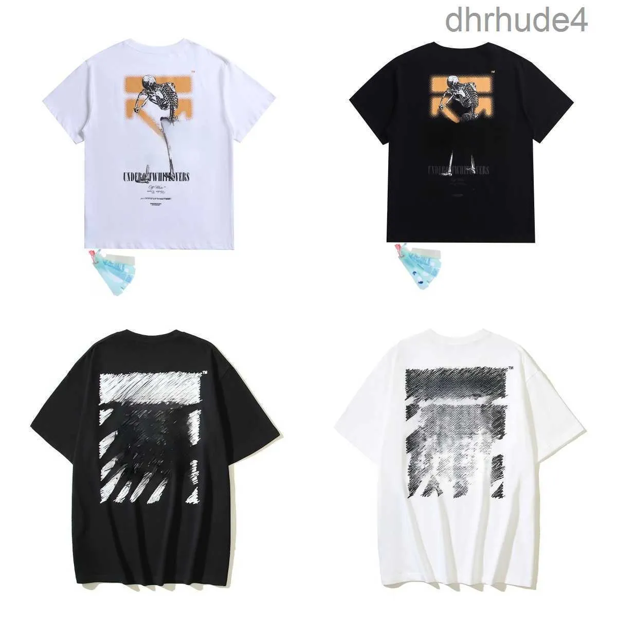 Hommes Designert Shirt Mode Offs T Classique Marque Homme Femme Coton T-shirts De Luxe Manches Courtes Offswhite Tops T-shirts Flèches Arrière Peinture Blanc Tshi P9k