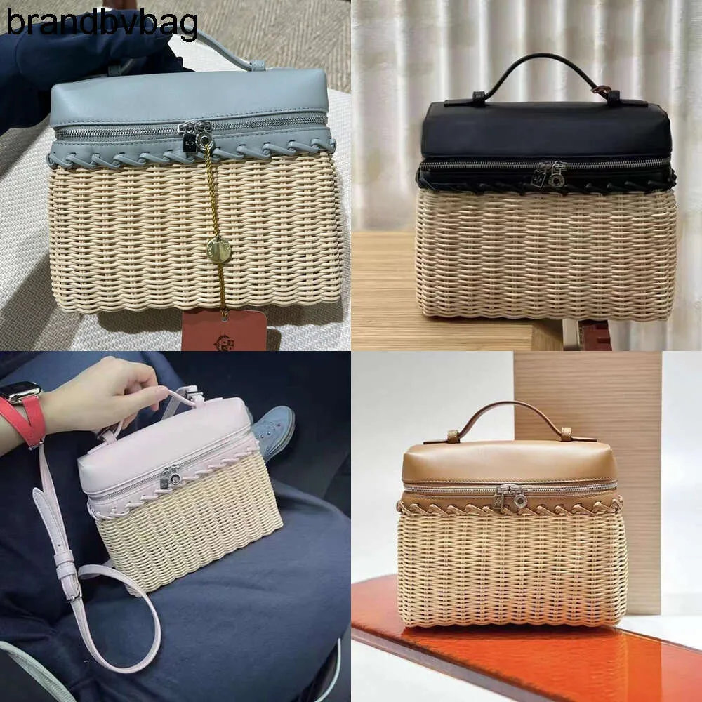 Loro Piano Bamboo Woven Handbag Bag New Lp Leather Color Matching