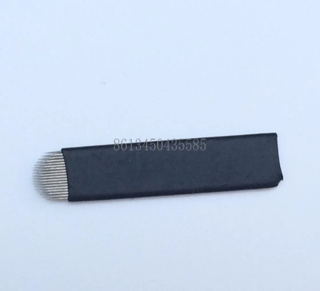 100pcs ushape18pin الإبرة شفرة الحواجب مكياج دائمة لليدوسة microblading الوشم القلم 3D الحاجب التطريز 1261062