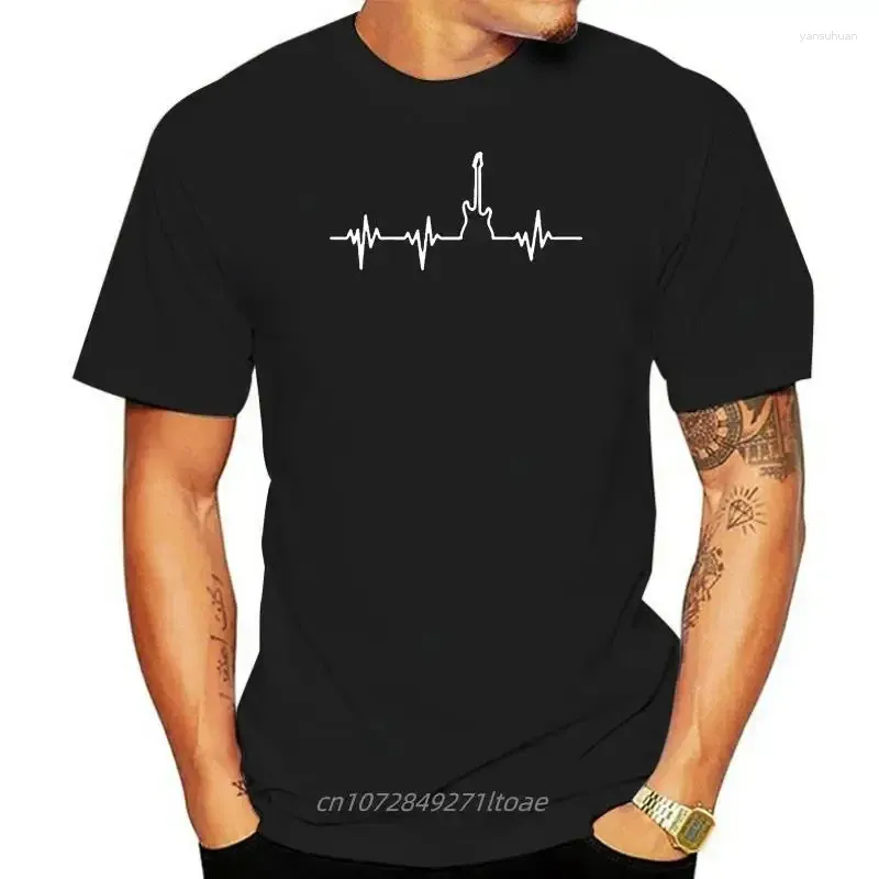 Men's Suits A1159 Heartbeat Summer T Shirt Men Printed Custom Short Sleeve Valentine Gift Couple T-shirts