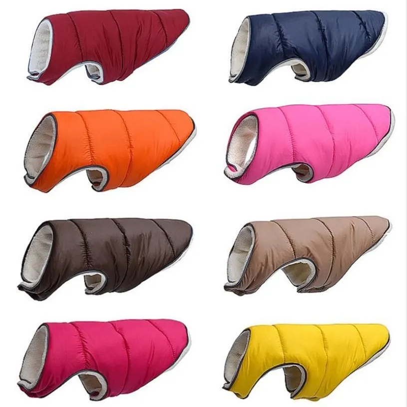 Warm Winter Dog Clothes Apparel Reflective Puppy Clothing Vest Comfortable Fleece Pet Jacket Dogs Coat For Small Medium Large Dogs2481
